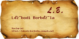 Lábodi Borbála névjegykártya