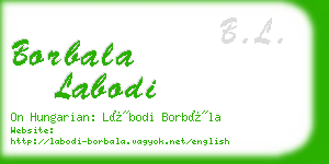 borbala labodi business card